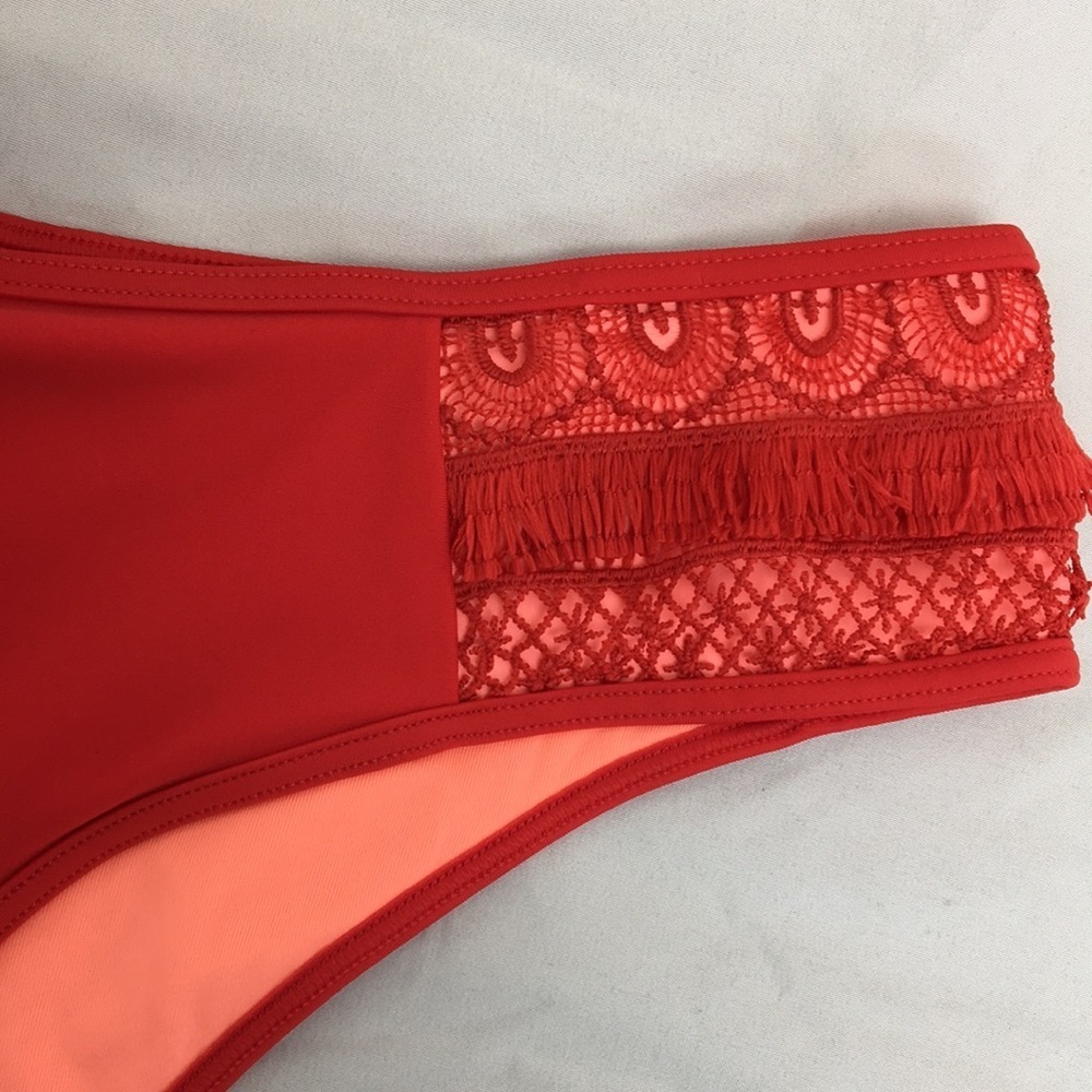 Aerie Bikini Bottoms High Cut Blue and Red Bundle of 2 Size L NEW With Tags - Picture 4 of 8